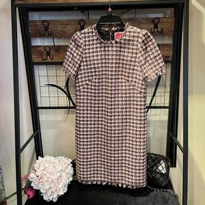 Kate‎ spade enchanted tweed dress brt magnta (698) size 6 NWT